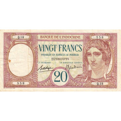 Djibouti - Pick 7b - 20 francs - 1936 - Etat : TB+