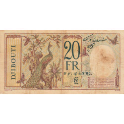 Djibouti - Pick 7b - 20 francs - Série C.19 - 1937 - Etat : TB
