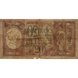 Djibouti - Pick 7b - 20 francs - Série R.19 - 1937 - Etat : TB