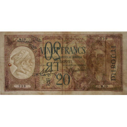 Djibouti - Pick 7b - 20 francs - Série R.19 - 1937 - Etat : TB+