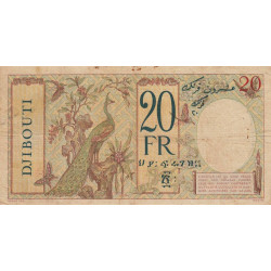 Djibouti - Pick 7A - 20 francs - Série T.21 - 1941 - Etat : TB+