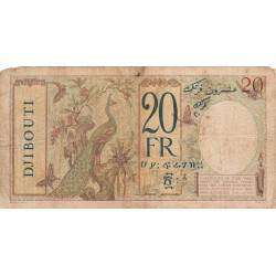 Djibouti - Pick 7A - 20 francs - Série A.23 - 1941 - Etat : TB-