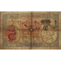 Djibouti - Pick 11 - 5 francs - 01/01/1943 - Etat : TB-