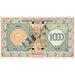 Djibouti - Pick 18 annulé - 1'000 francs - 1944 - Etat : SPL