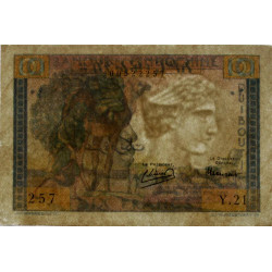 Djibouti - Pick 19 - 10 francs - Série Y.21 - 1946 - Etat : TB+