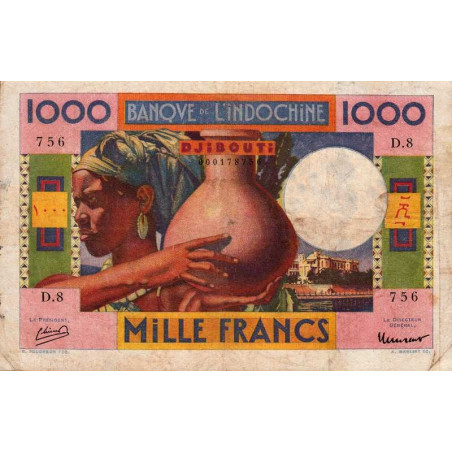 Djibouti - Pick 20 - 1'000 francs - 1946 - Etat : TB-