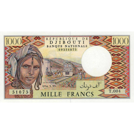 Djibouti - Pick 37e - 1'000 francs - Série T.004 - 1998 - Etat : NEUF