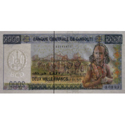 Djibouti - Pick 43_1 - 2'000 francs - Série H.002 - 2008 - Etat : NEUF