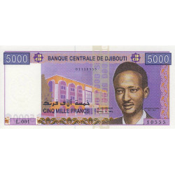 Djibouti - Pick 44_1 - 5'000 francs - Série L.001 - 2002 - Etat : NEUF