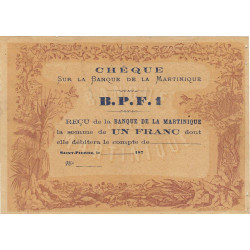 Martinique - Pick 5A - 1 franc - (187.) - Etat : SUP