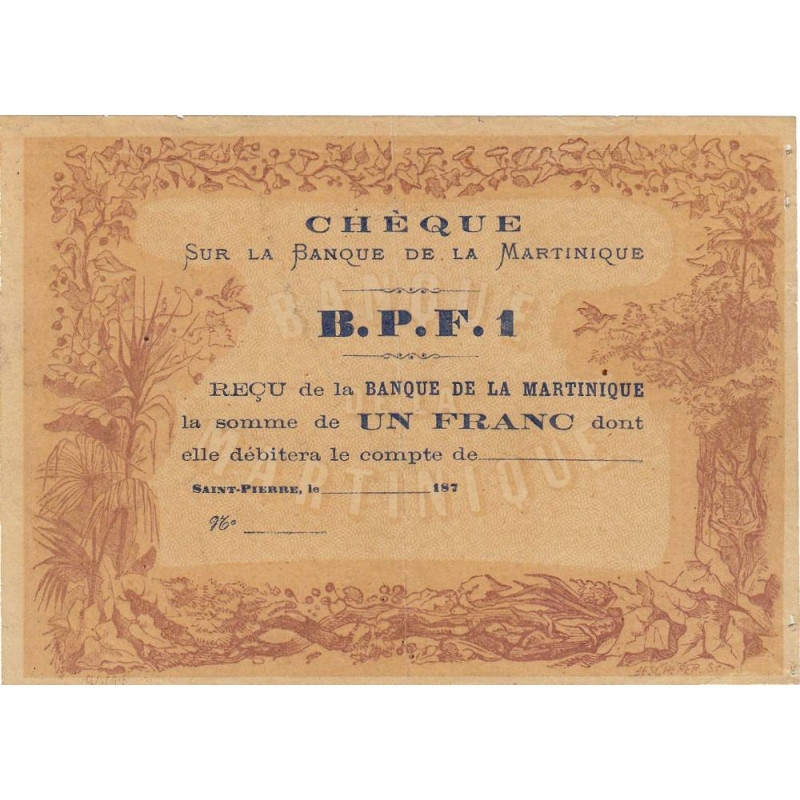Martinique - Pick 5A - 1 franc - (187.) - Etat : SUP