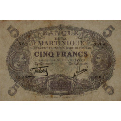 Martinique - Pick 6_2 - 5 francs - Série S.286 - 1934 - Etat : SUP