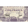 Martinique - Pick 6_2 - 5 francs - Série S.268 - 1934 - Etat : SUP