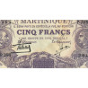 Martinique - Pick 6_2 - 5 francs - Série P.288 - 1934 - Etat : TB