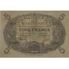 Martinique - Pick 6_2 - 5 francs - Série X.302 - 1934 - Etat : SUP