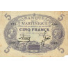 Martinique - Pick 6_2 - 5 francs - Série J.346 - 1934 - Etat : TB