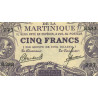 Martinique - Pick 6_3 - 5 francs - Série H.383 - 1945 - Etat : SUP