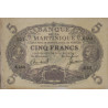 Martinique - Pick 6_3 - 5 francs - Série H.383 - 1945 - Etat : SUP