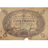 Martinique - Pick 6_3 - 5 francs - Série V.414 - 1945 - Etat : TB-