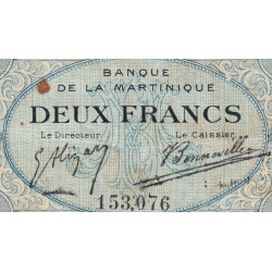 Martinique - Pick 11-1 - 2 francs - 1915 - Etat : TTB