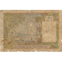 Martinique - Pick 12-2 - 25 francs - 1934 - Etat : B+