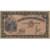 Martinique - Pick 16-1 - 5 francs - 1942 - Etat : TB-