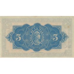 Martinique - Pick 16-1 - 5 francs - 1942 - Etat : SPL