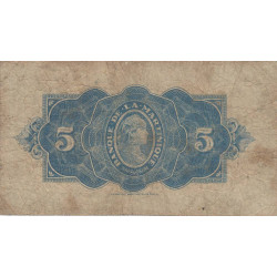 Martinique - Pick 16-1 - 5 francs - 1942 - Etat : B+