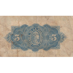 Martinique - Pick 16-2b - 5 francs - 1944 - Etat : TB-