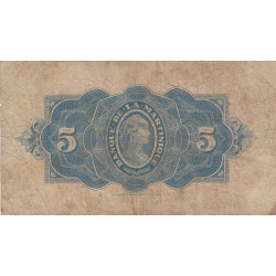 Martinique - Pick 16-2b - 5 francs - 1944 - Etat : TB-