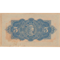 Martinique - Pick 16-2b - 5 francs - 1944 - Etat : SUP+