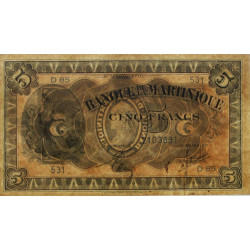 Martinique - Pick 16-2b - 5 francs - 1944 - Etat : SUP+