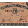 Martinique - Pick 16-3 - 5 francs - 1945 - Etat : SPL
