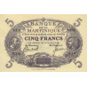 Martinique - Pick 6_3 - 5 francs - Série F.370 - 1945 - Etat : SUP+