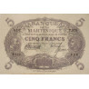 Martinique - Pick 6_3 - 5 francs - Série F.370 - 1945 - Etat : SUP