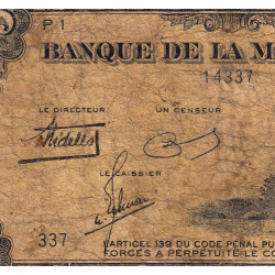 Martinique - Pick 17-1 - 25 francs - 1943 - Etat : B