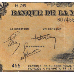 Martinique - Pick 17-2 - 25 francs - 1944 - Etat : TTB