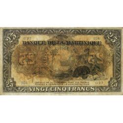 Martinique - Pick 17-3 - 25 francs - 1945 - Etat : SUP+