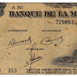 Martinique - Pick 17-3 - 25 francs - 1945 - Etat : TB+