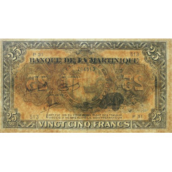 Martinique - Pick 17-3 - 25 francs - 1945 - Etat : SUP