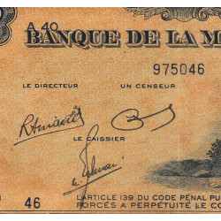 Martinique - Pick 17-3 - 25 francs - 1945 - Etat : SPL