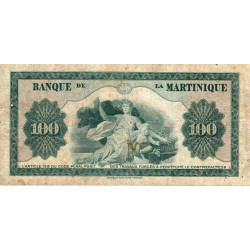 Martinique - Pick 19-2 - 100 francs - 1944 - Etat : TB+