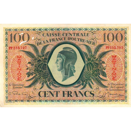 Martinique - France Outre-Mer - Pick 25 - 100 francs - Série PP - 1944 - Etat : SUP