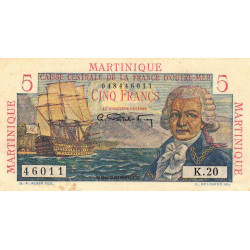 Martinique - Pick 27 - 5 francs - France Outre-Mer - 1947 - Etat : TTB
