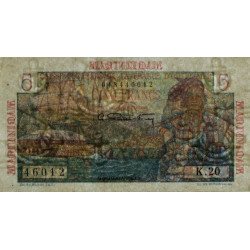Martinique - Pick 27 - 5 francs - Série K.20 - 1946 - Etat : TTB+