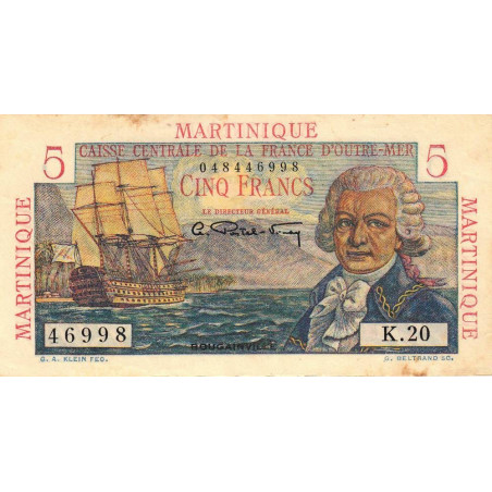 Martinique - Pick 27 - 5 francs - Série K.20 - 1946 - Etat : TTB