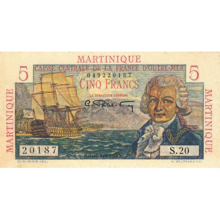 Martinique - Pick 27 - 5 francs - Série S.20 - 1946 - Etat : TTB+