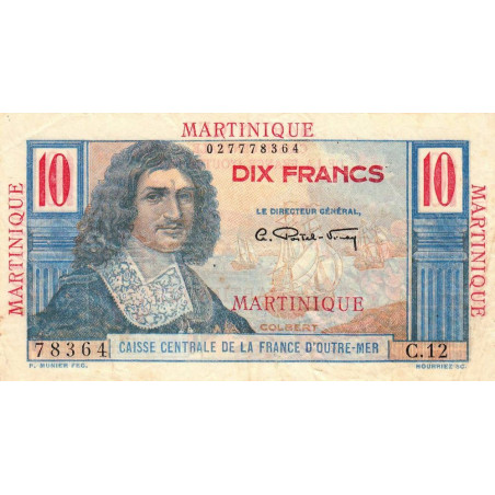Martinique - Pick 28 - 10 francs - Série C.12 - 1946 - Etat : TTB+