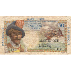 Martinique - Pick 30 - 50 francs - France Outre-Mer - 1947 - Etat : B+