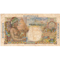 Martinique - Pick 30 - 50 francs - Série R.41 - 1946 - Etat : B+